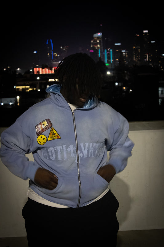 Blue Motivated Hoodie